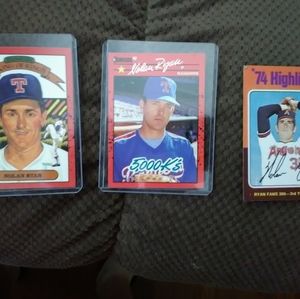 Set of 3 Nolan Ryan baseball cards